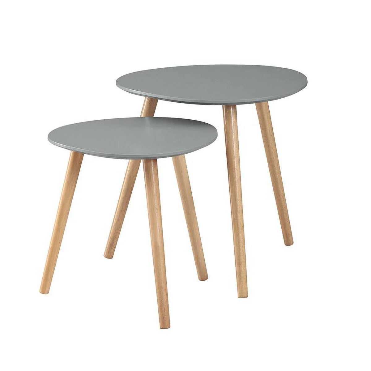 Gray Wood Finish Nesting End Tables F390