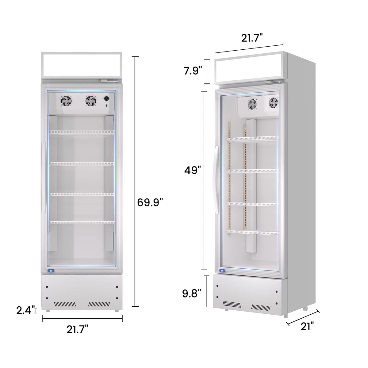 8.0 Cu.Ft Merchandising Refrigerator with Light Box U24999