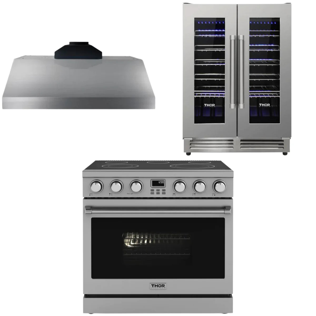 36 Electric Range, Range Hood and Wine Cooler L217700