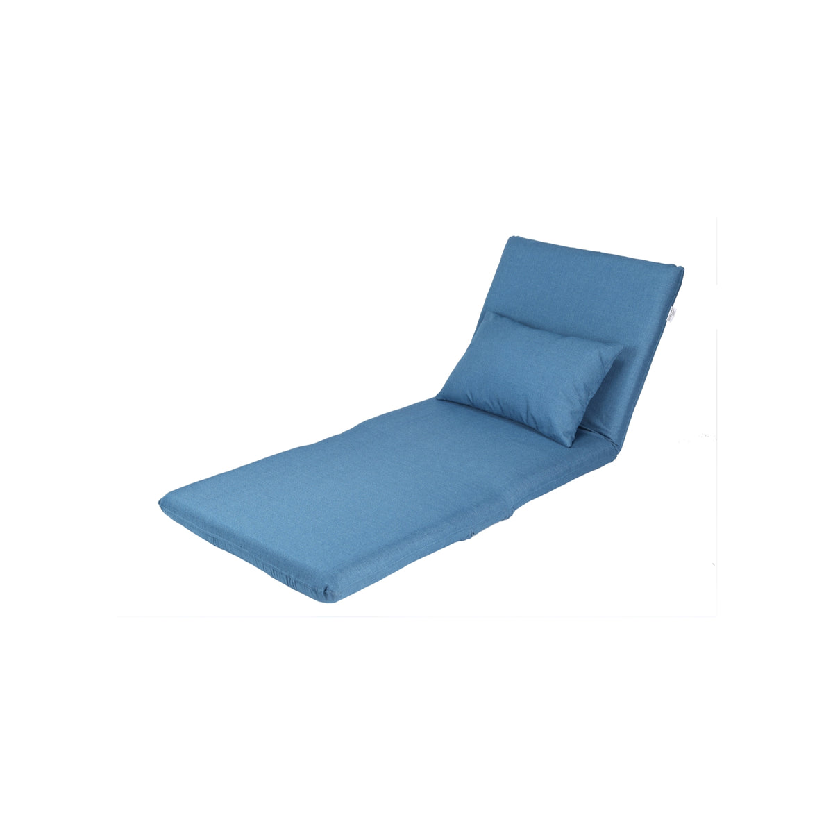 Blue Linen 5 Position Adjustable Convertible Floor Chair L289655