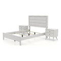 White Wood 3pc Bedroom Set Cal King with 2 Nightstands T700