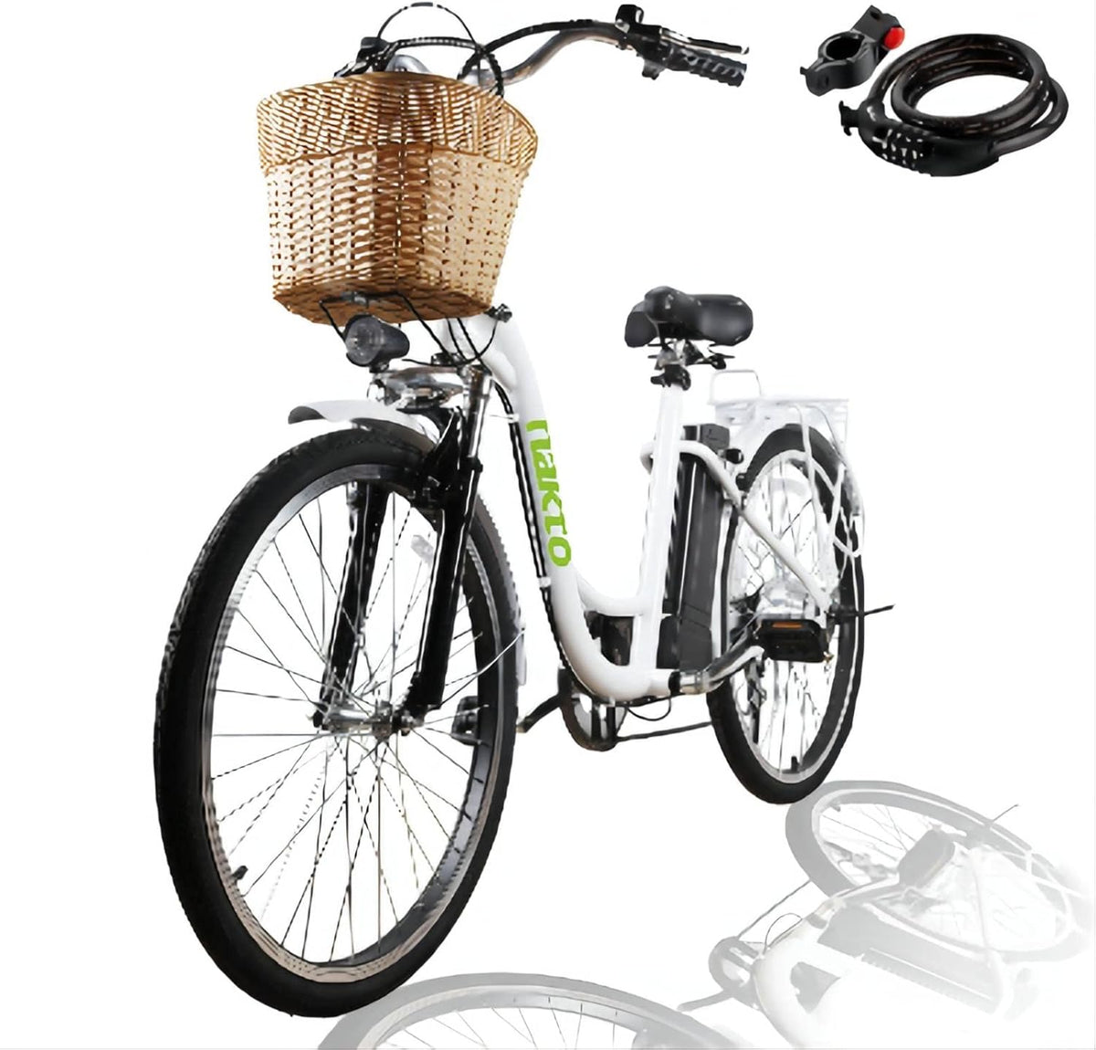 26'' Electric Cargo Bicycle with 10.5Ah Removable Lithium Battery H8914