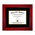 Single Diploma Frame with Double Matting for 17x22 x 14x22 Tall Diploma with Cherry Frame U78304