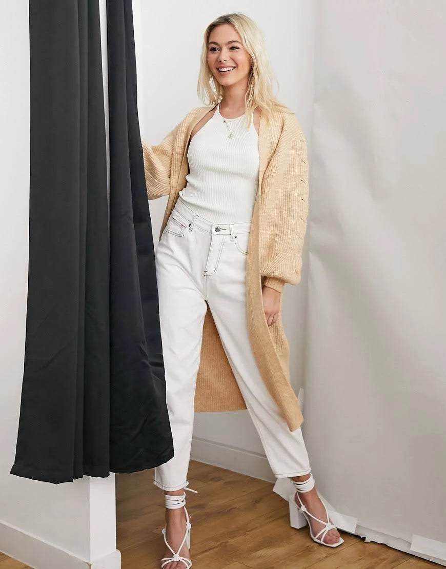 Neutral Maxi Cardigan Z39048