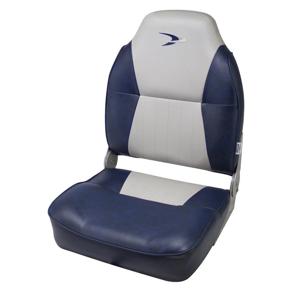 Grey Navy High-Back Boat Seat G89342
