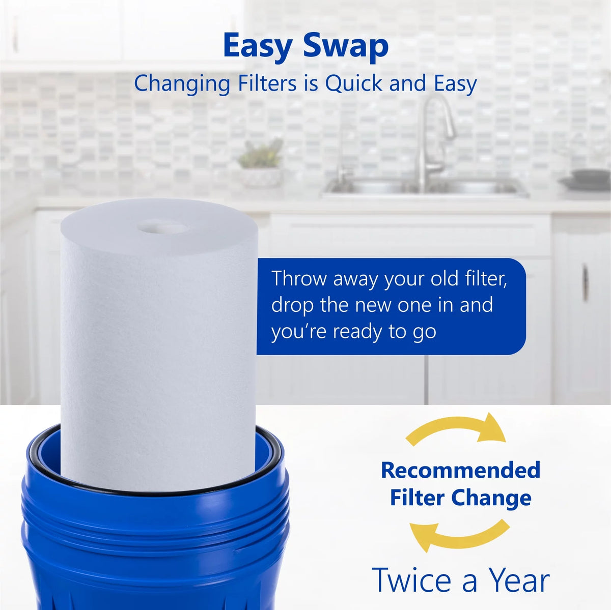 Sediment Replacement Filter 5 Micron 4.5" x 20" Water Filter E5087
