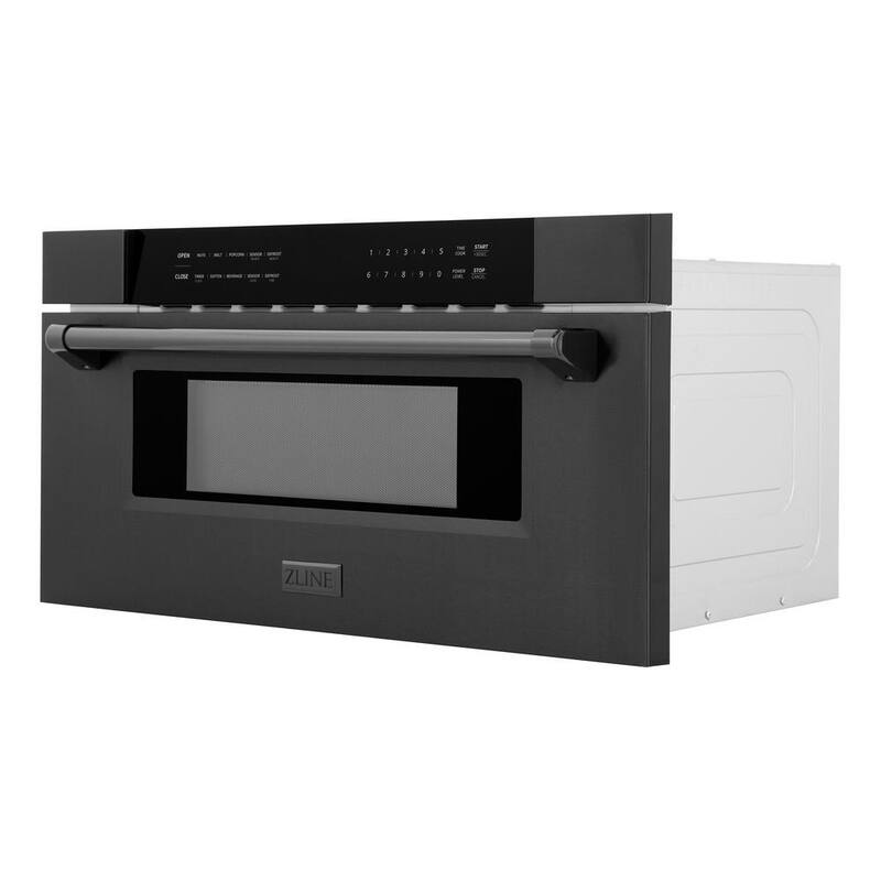 1000-Watt Built-In Microwave Drawer in Black Stainless Steel M6454