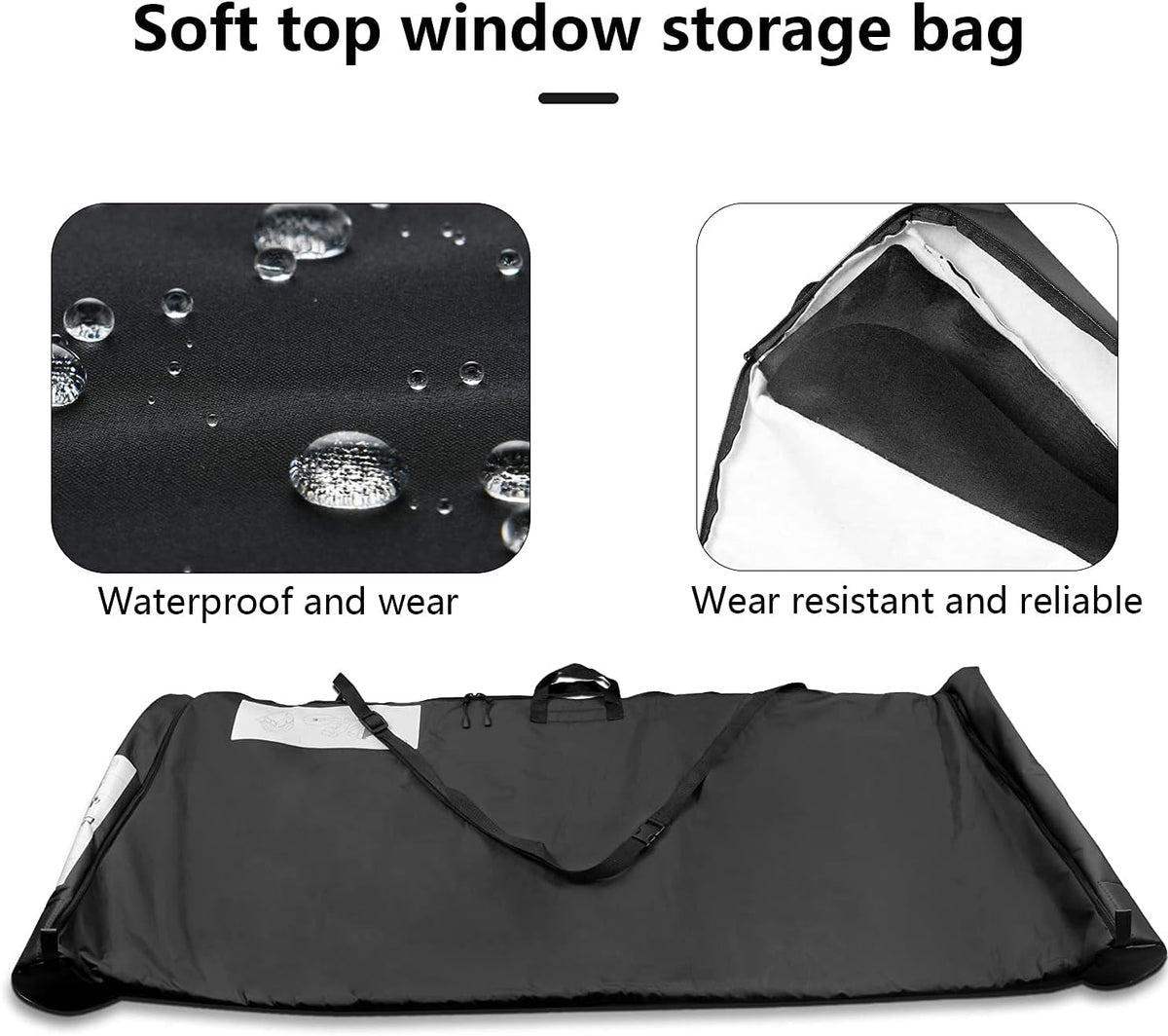 Soft Top Window Storage Bag with Carry Handle O1205