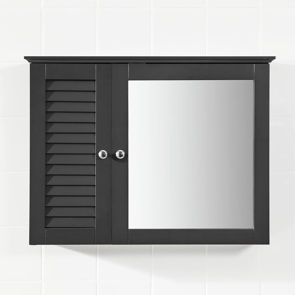 White Kitchen Bathroom Wall Cabinet with Shelf Q640429