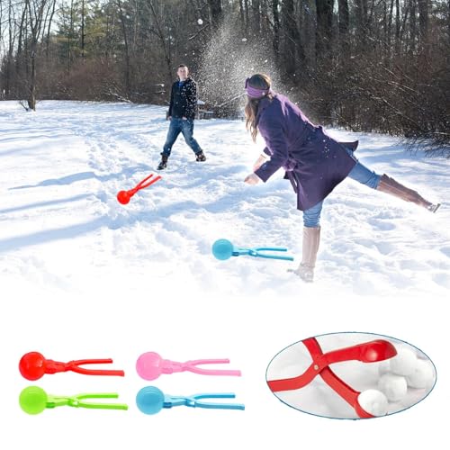 Pink Plastic Snowball Maker Clips Set of 4 C499267