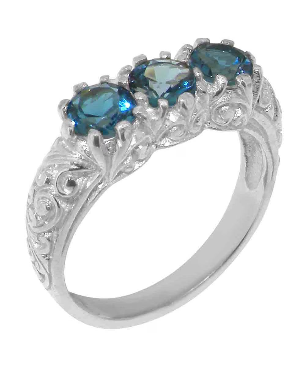 925 Sterling Silver London Blue Topaz Ring L779987