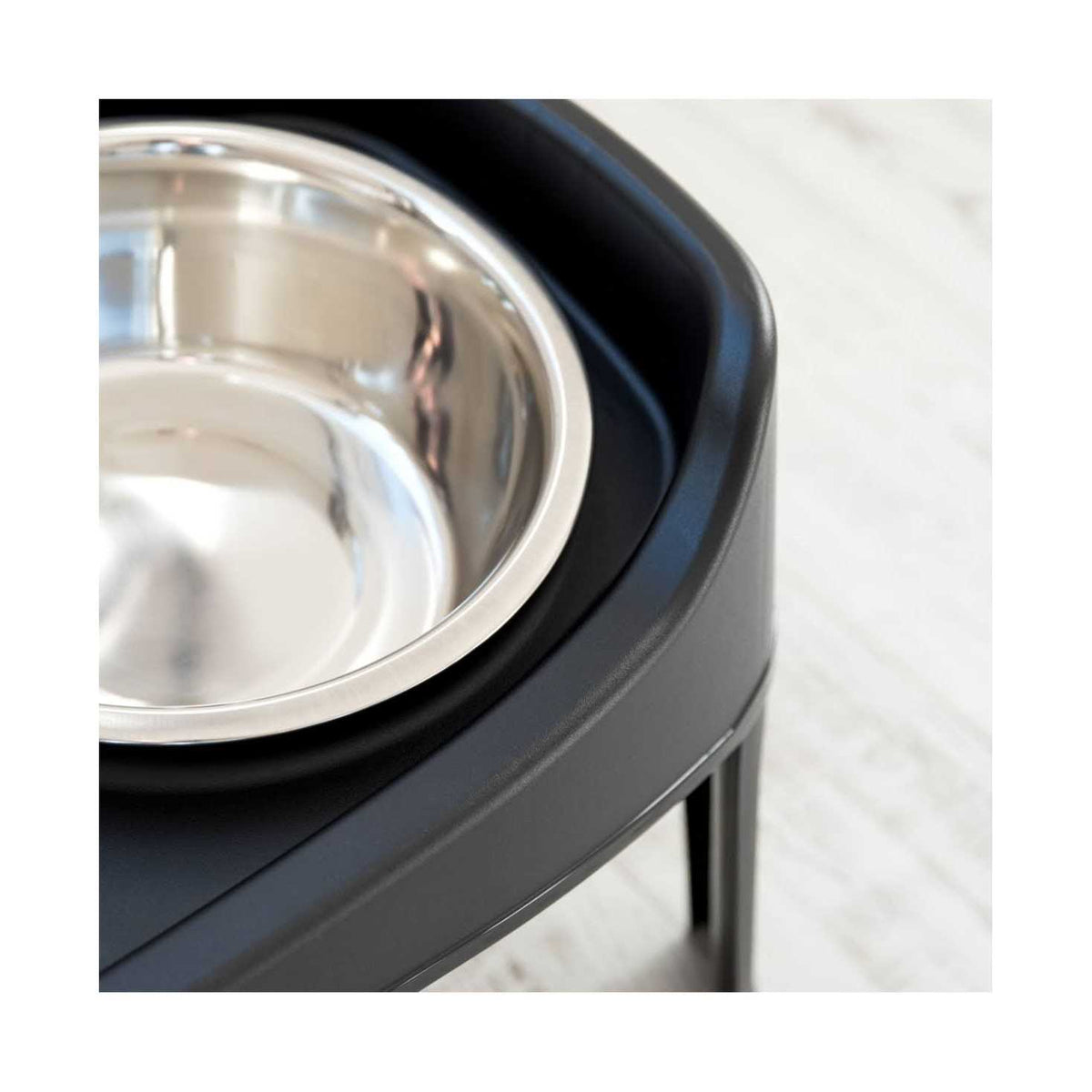 12 inch Elevated Dog Bowls with 2 Qt Stainless Steel Bowls E22936