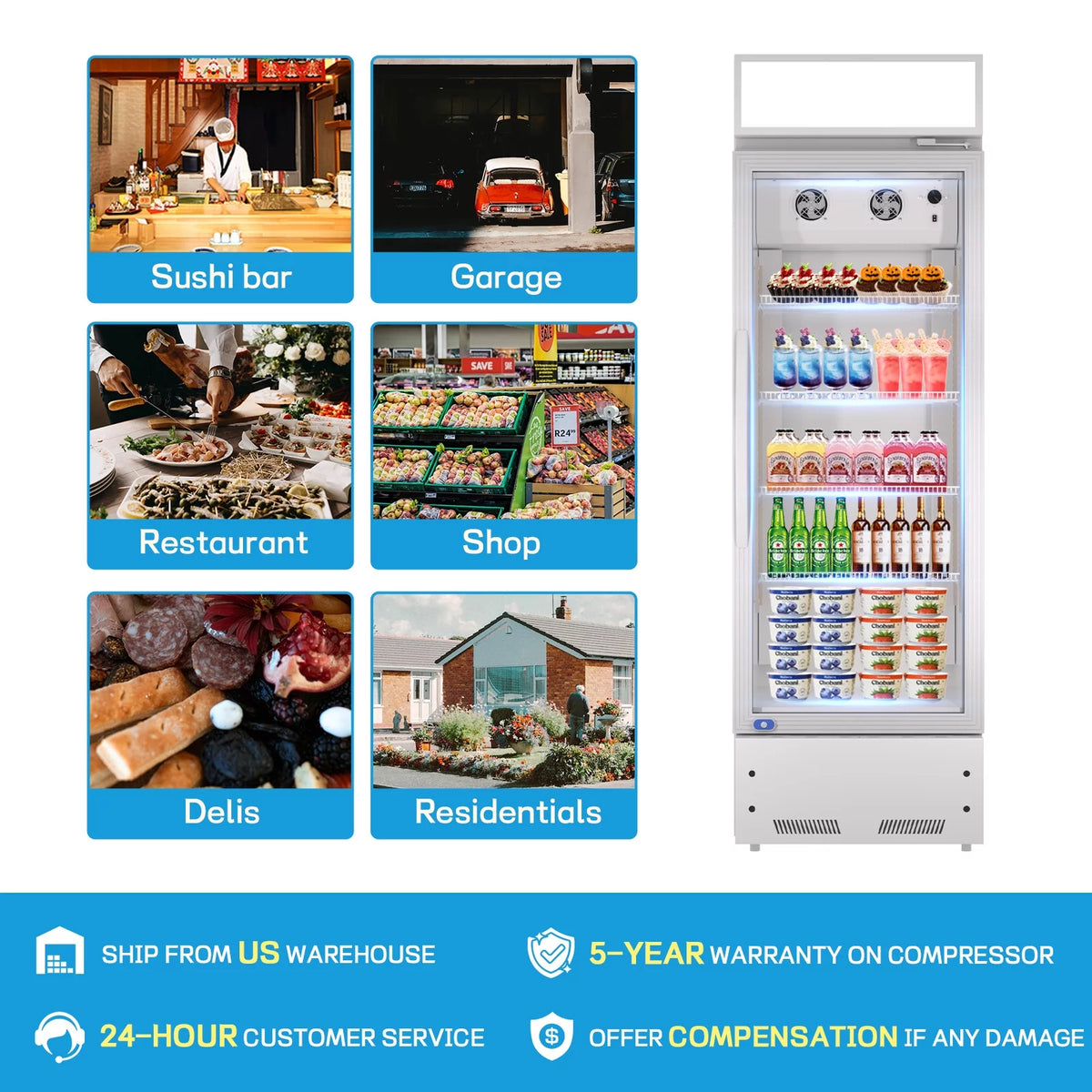 8.0 Cu.Ft Merchandising Refrigerator with Light Box U24999