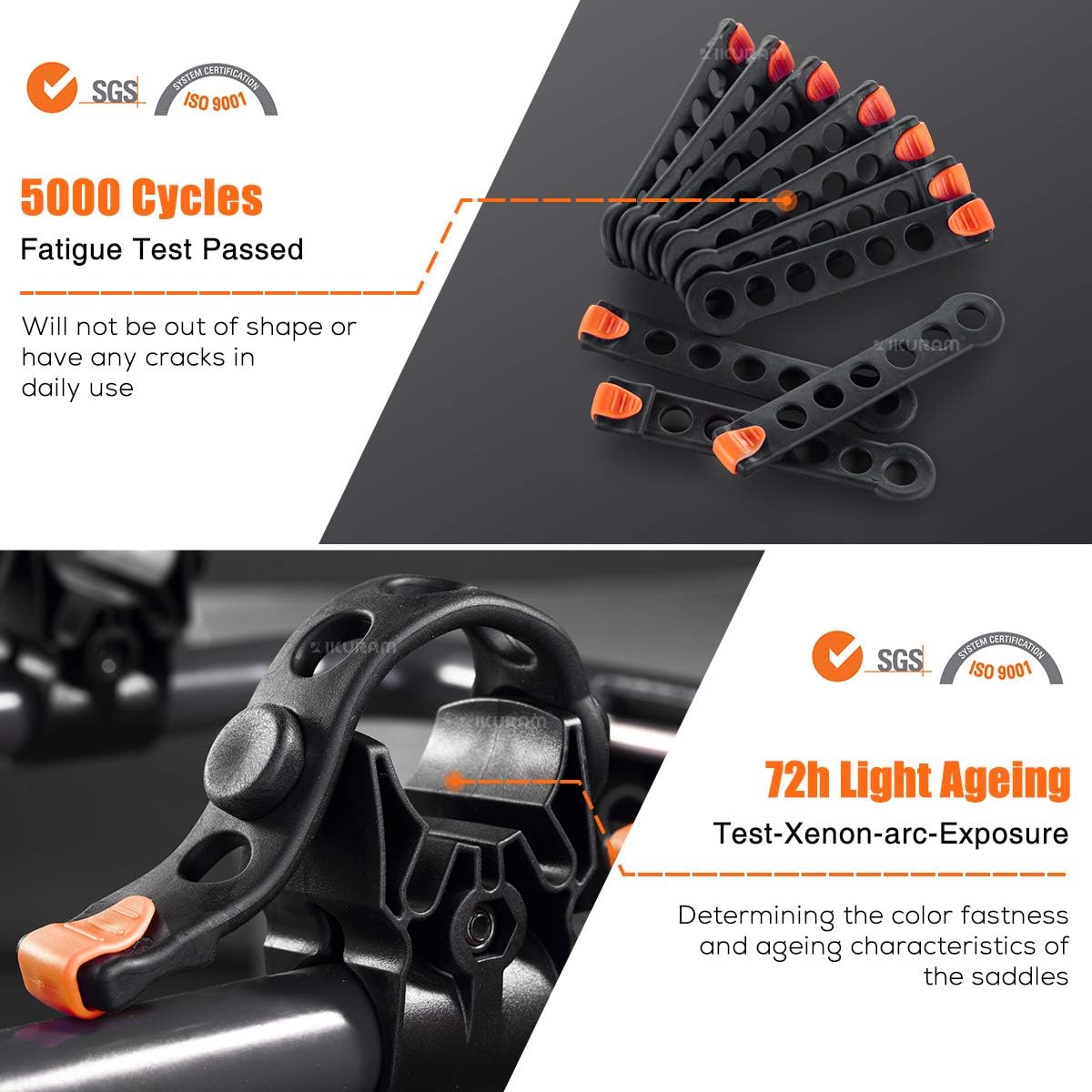 3 Bike Rack Hitch Mount Double Foldable Rack A481382