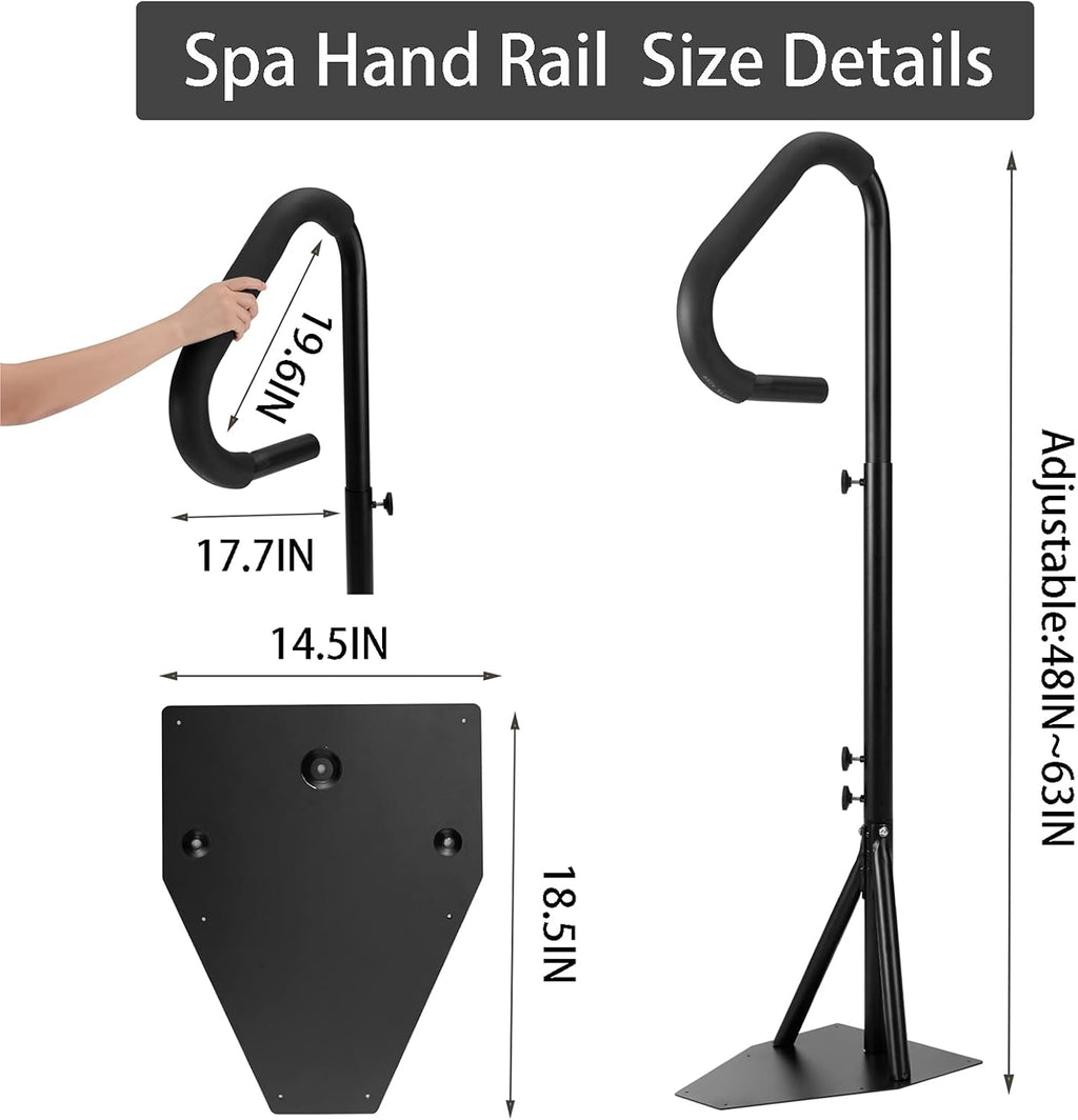 Hot Tub Handrail 63" Heavy Iron Spa Side Step A169327