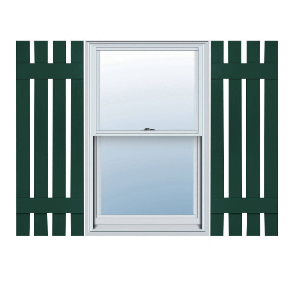 Midnight Green Vinyl Board-n-Batten Shutters N98093
