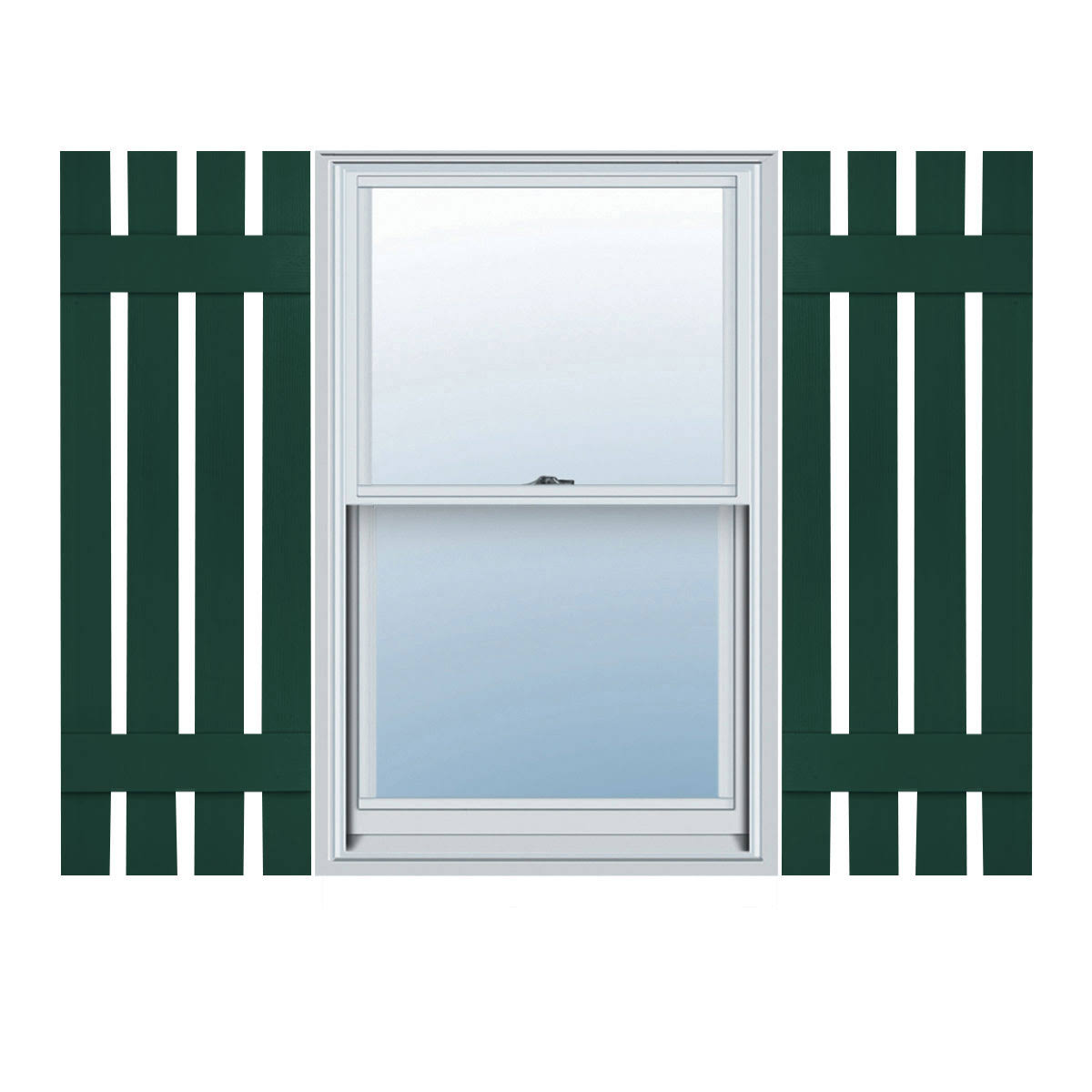 Midnight Green Vinyl Board-n-Batten Shutters N98093