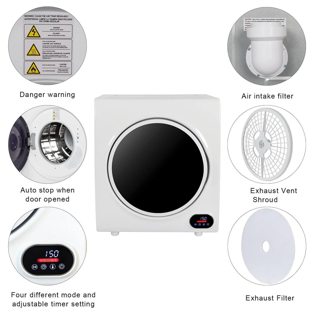Compact Portable Clothes Dryer with LED Display Y55237