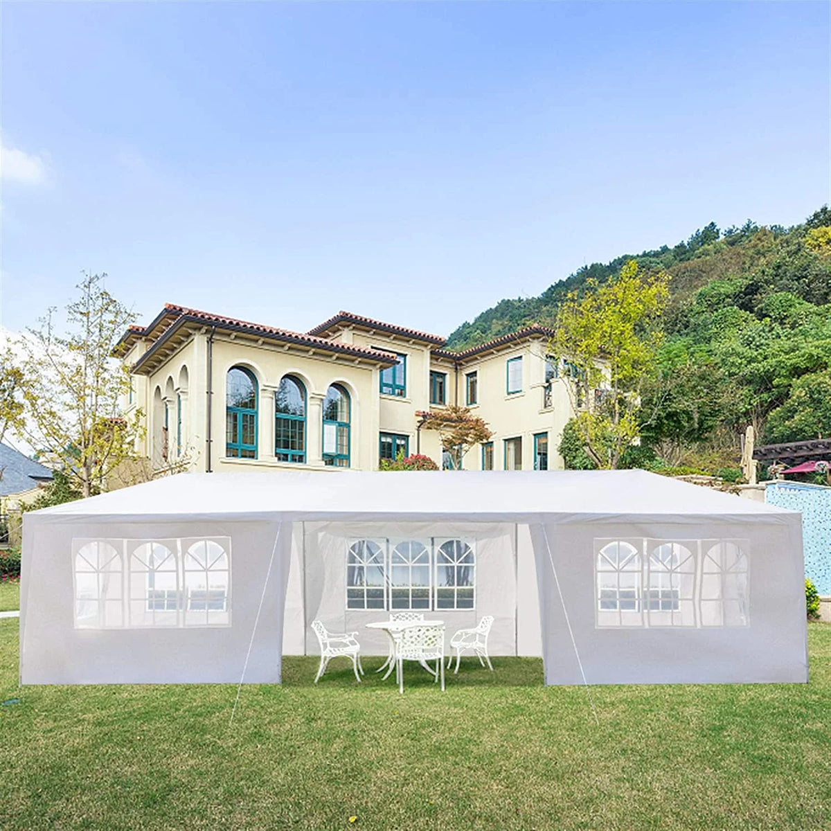 10'x30' Waterproof Canopy Tent with 8 Removable Sidewalls O52842
