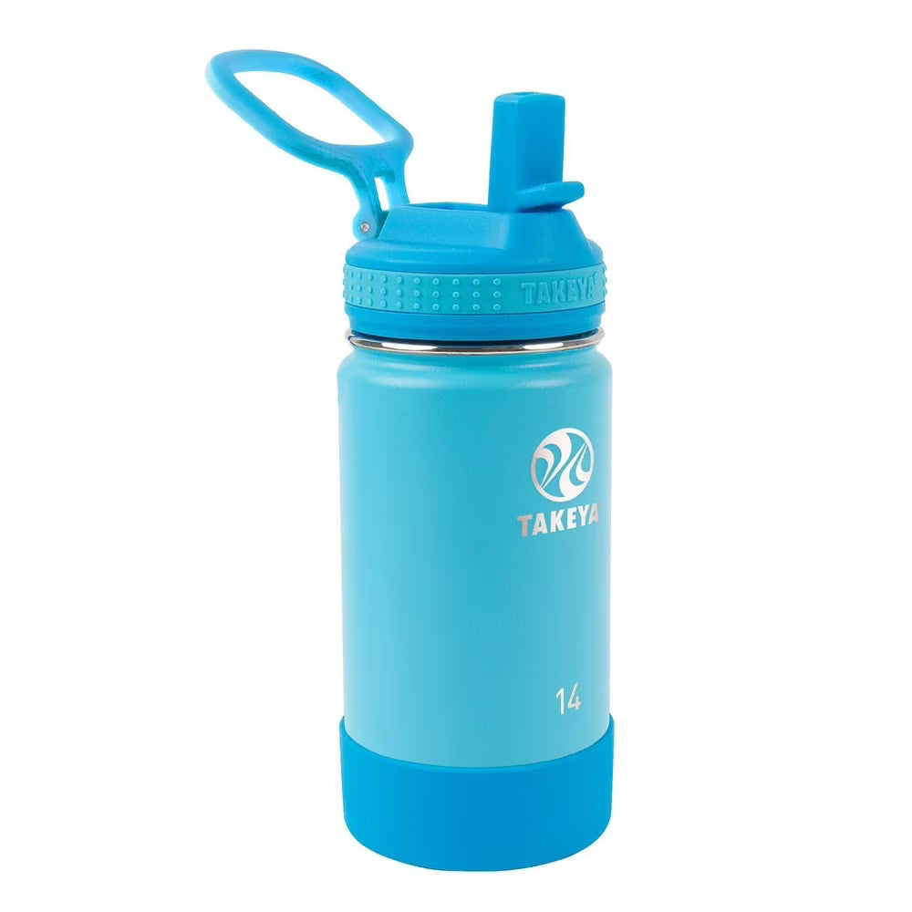 14oz Insulated Stainless Steel Bottle with Straw Lid O4936