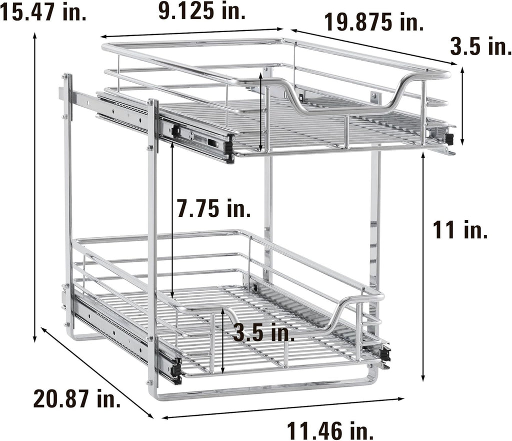 2-Tier Sliding Cabinet Organizer J7224