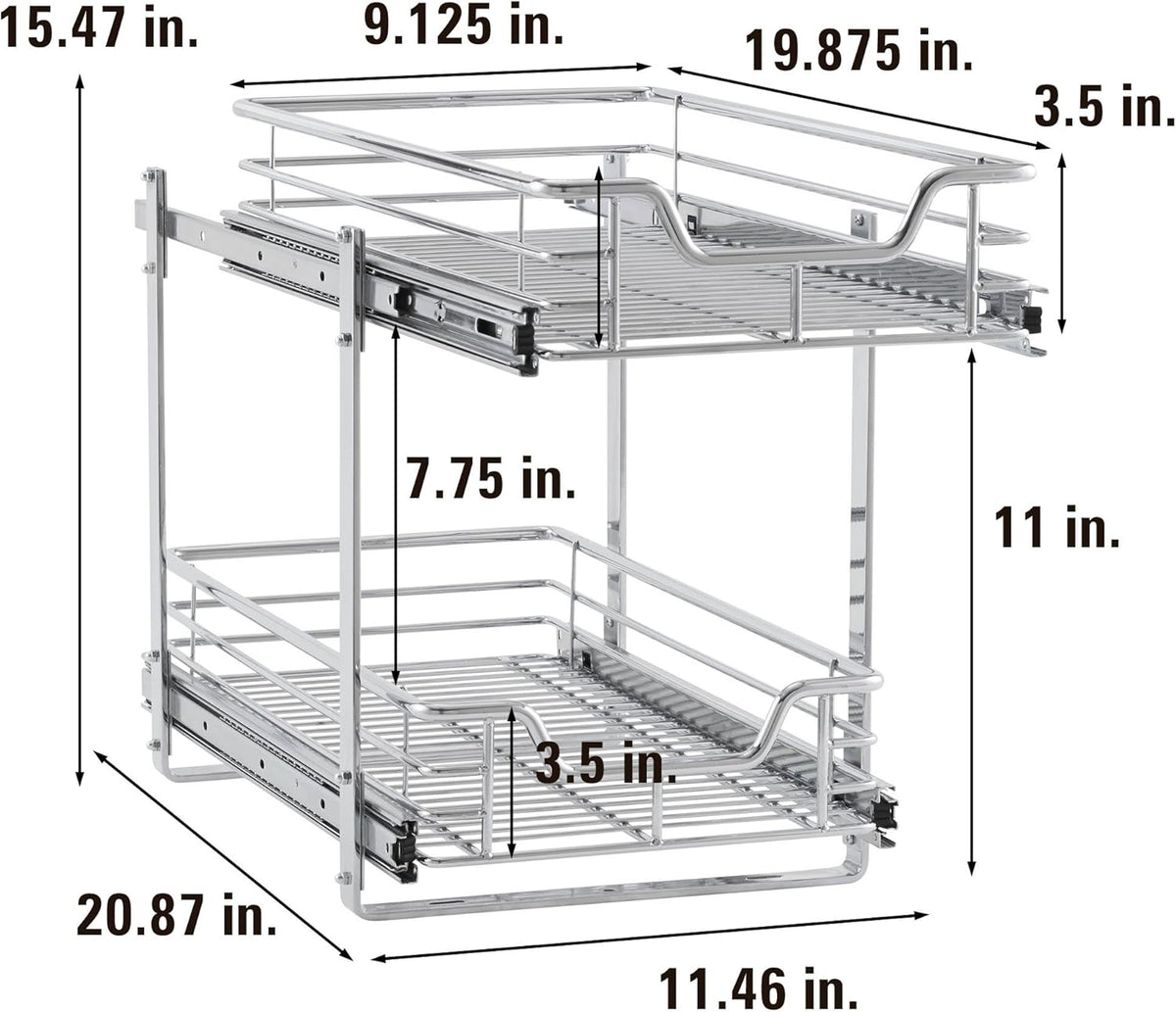 2-Tier Sliding Cabinet Organizer J7224