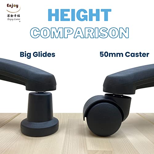 2.5 Inch Office Chair Casters with Dual Injection Polyurethane Wheels W29971
