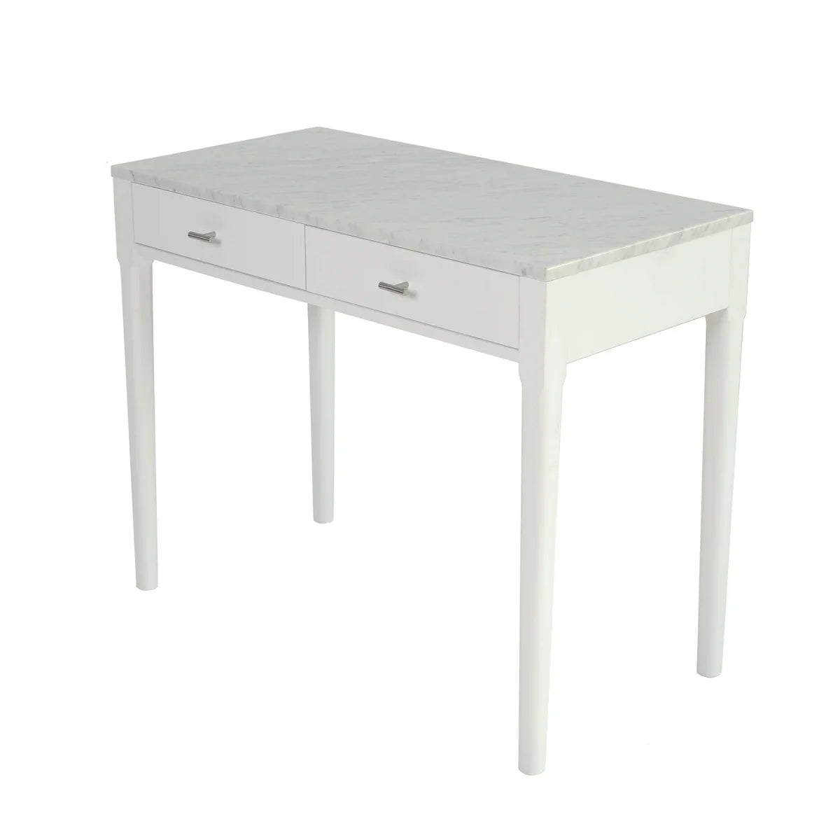 White Marble Top Console Table with Drawers M874