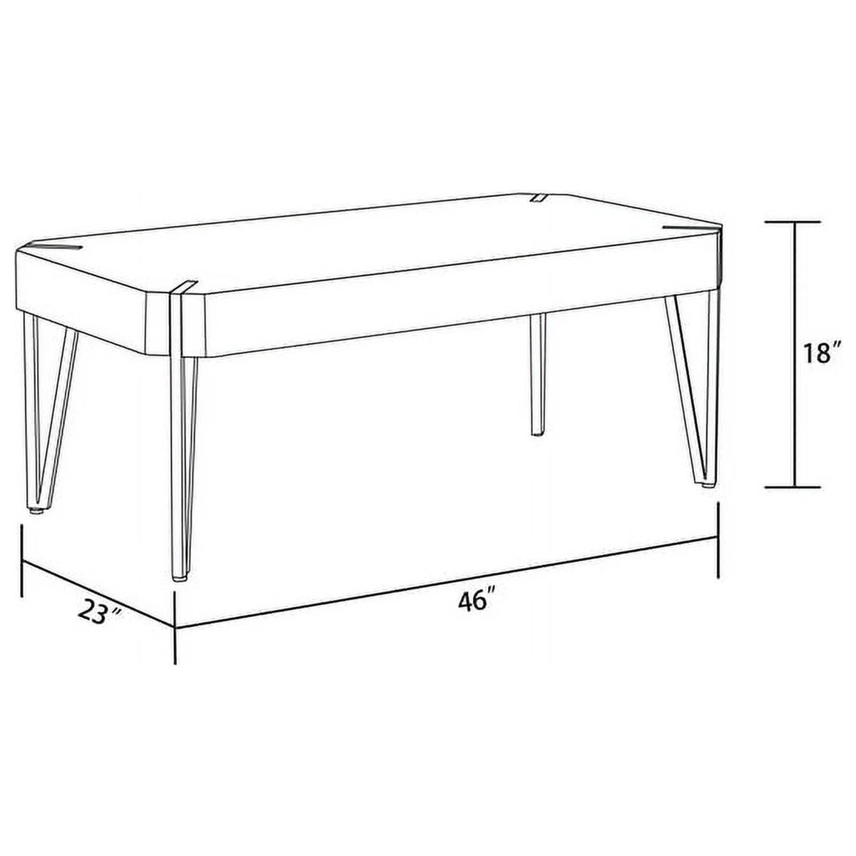Wood and Metal Coffee Table Black T72798