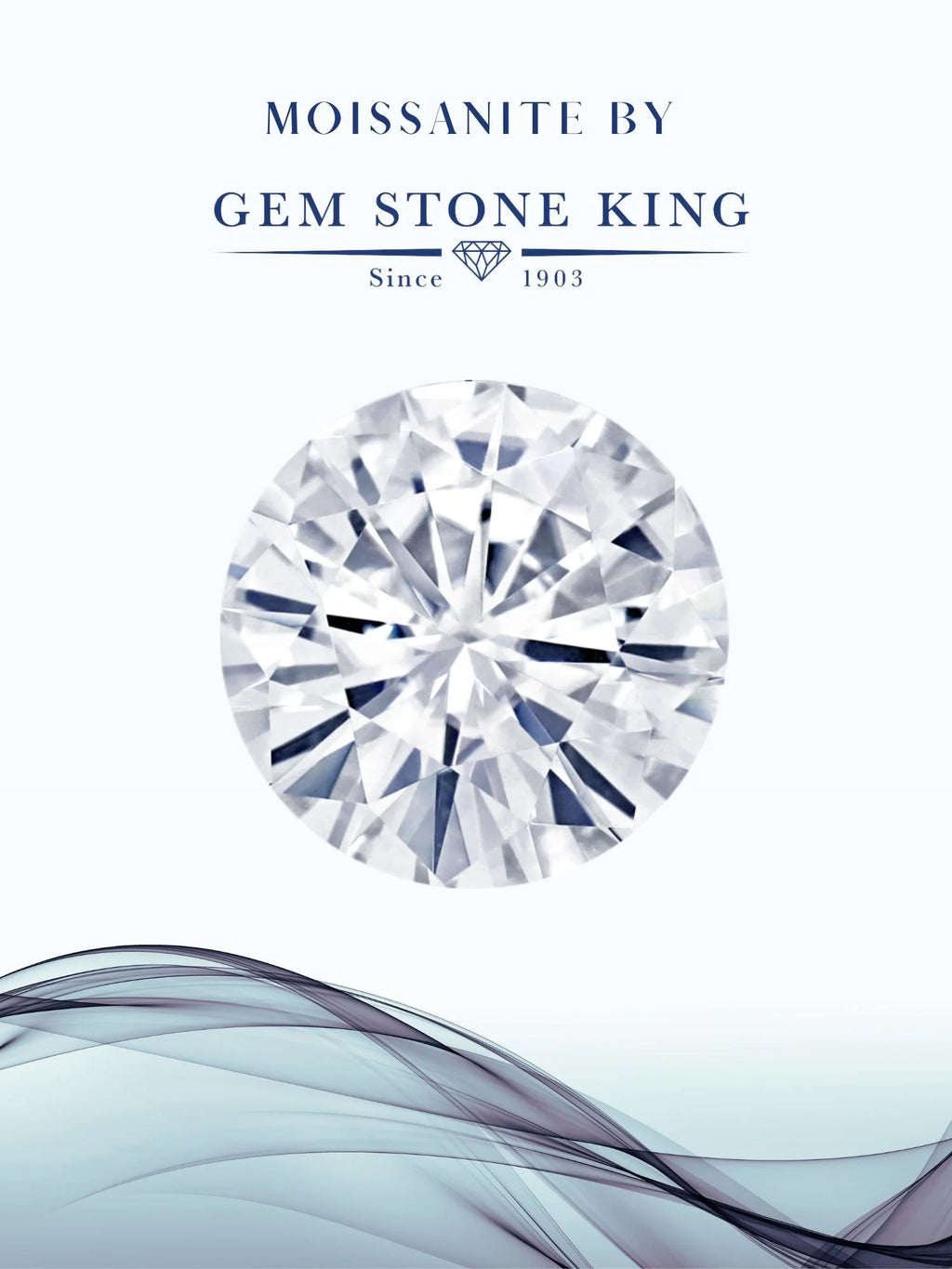 925 Sterling Silver Blue Created Sapphire and White Moissanite Halo Engagement Ring A937431