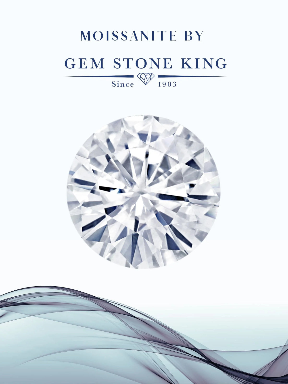 925 Sterling Silver Blue Created Sapphire and White Moissanite Halo Engagement Ring A937431
