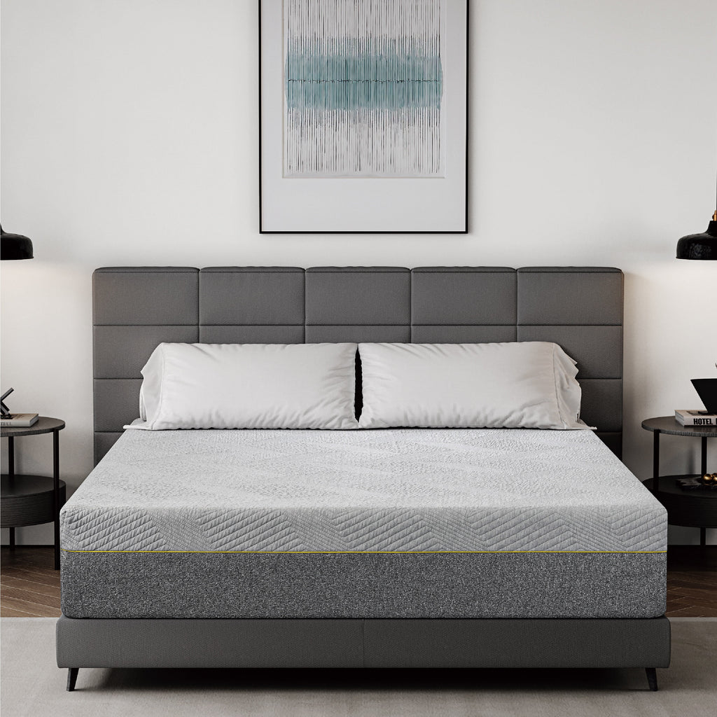 Grey 12 inch Queen Size Gel Memory Foam Mattress V77668