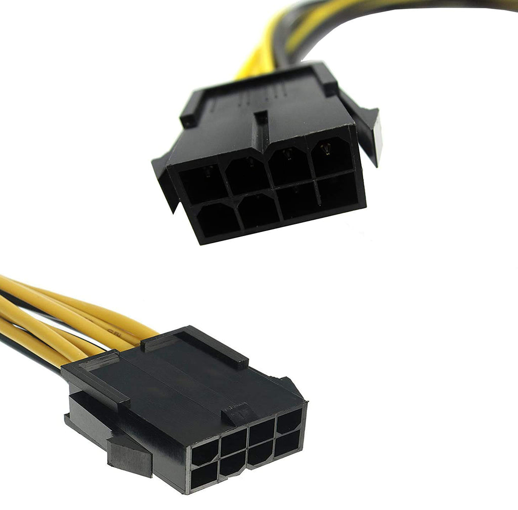 PCI Express Power Cable 8 Pin to Dual PCIe 8 Pin 12 inches 2 Pack L319504