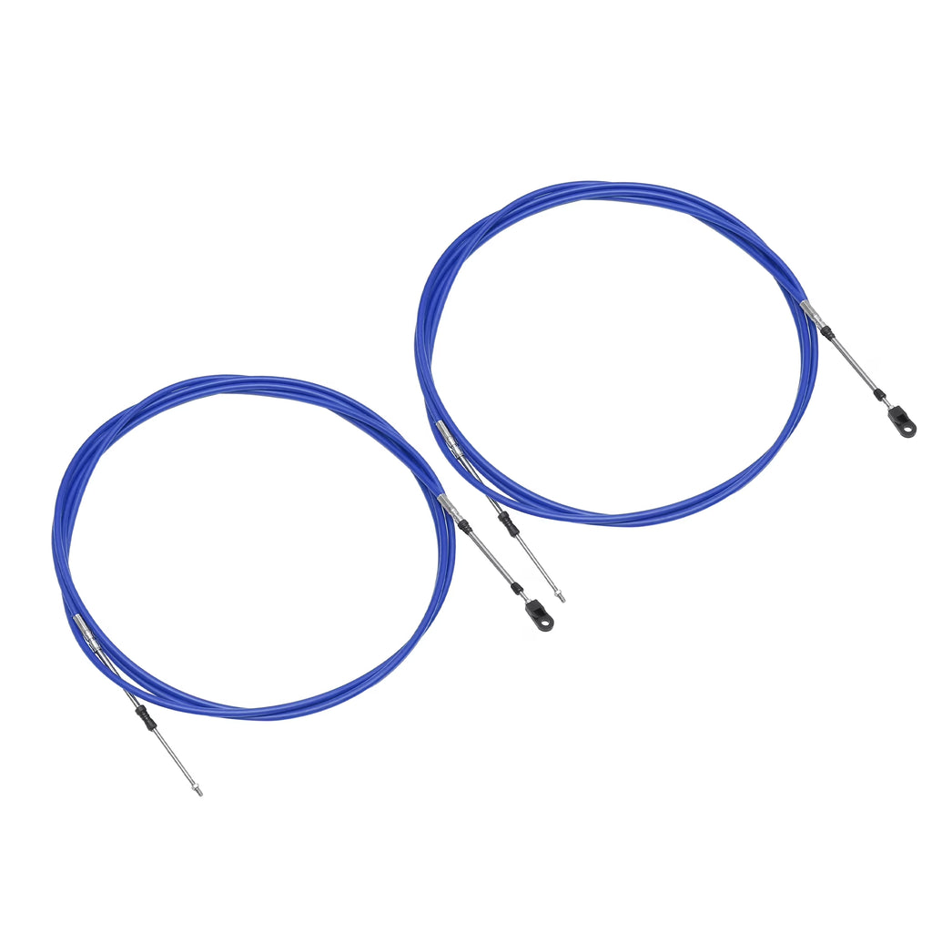 2 Pcs 500cm Marine Boat Throttle Shift Control Cable Blue S54916