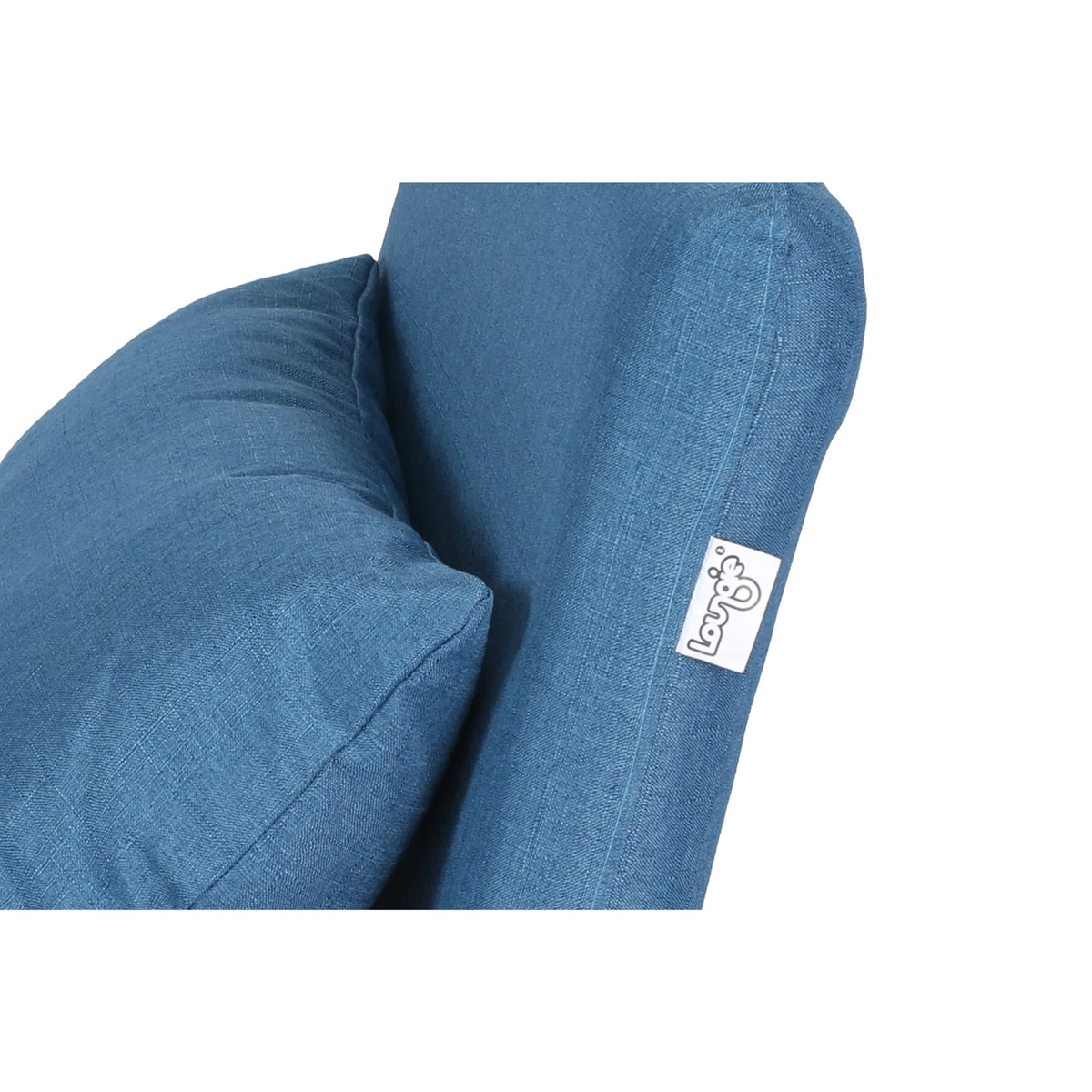 Blue Linen 5 Position Adjustable Convertible Floor Chair L289655