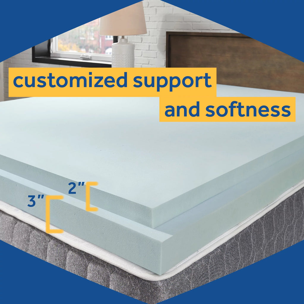 3" Gel-Infused Cooling Memory Foam Mattress Topper J32141