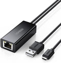 Micro USB to RJ45 Ethernet Network Adapter with USB Power Supply Cable 3.3ft P897975