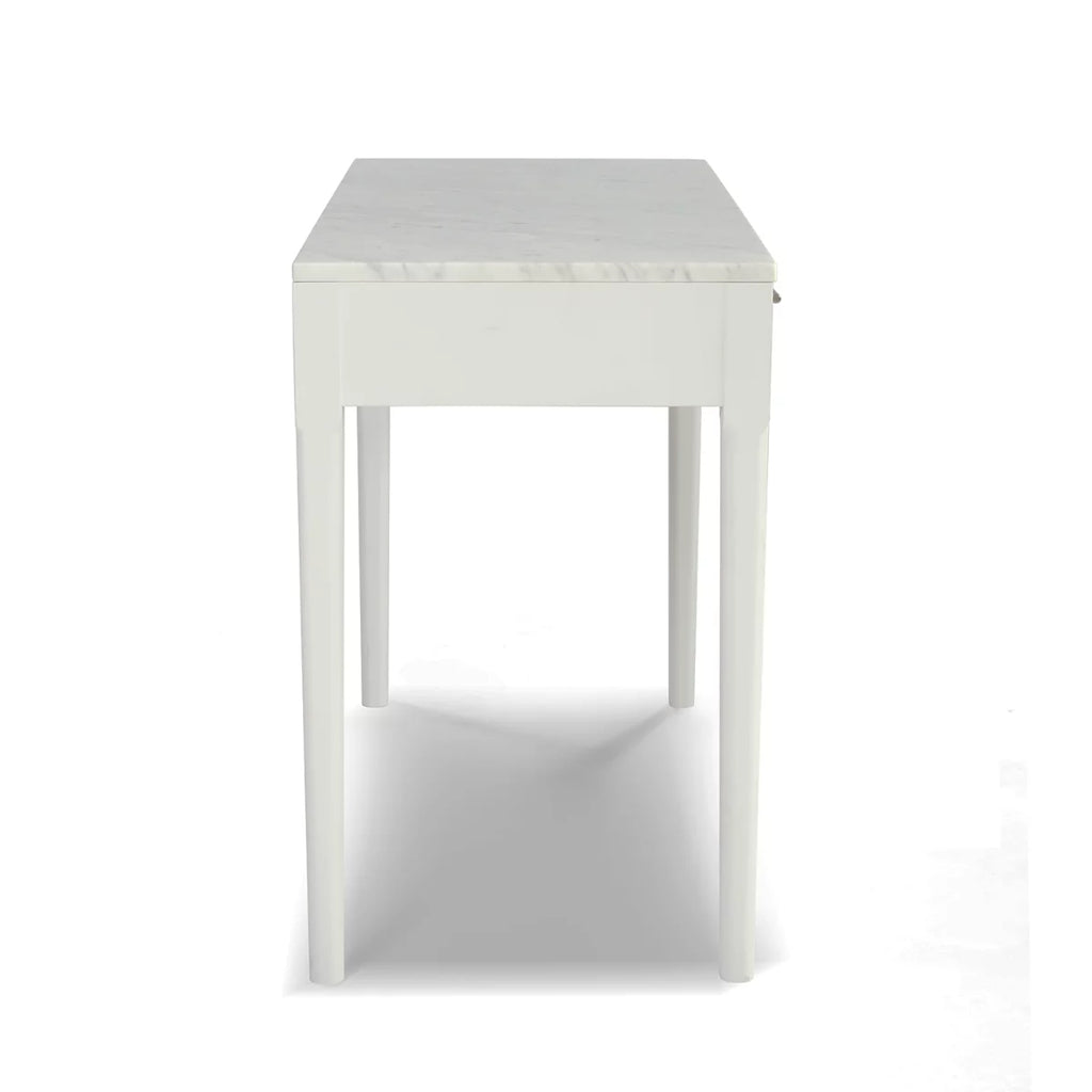 White Marble Top Console Table with Drawers M874