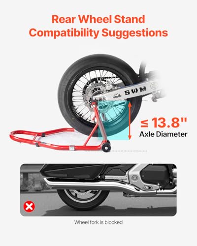 850 LBS Heavy Duty Motorcycle Rear Wheel Stand with U + L Fork E148860
