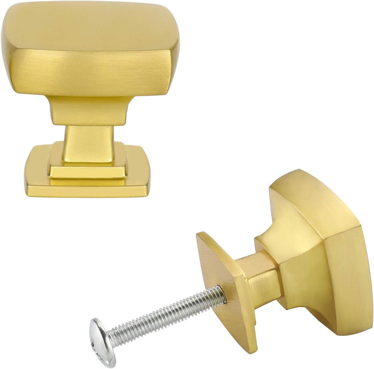 Brushed Brass Cabinet Knobs 10 Pack W244