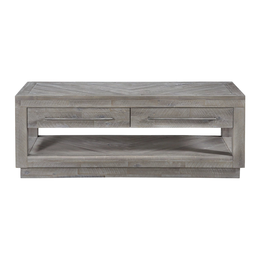 3PC Rectangular Coffee, End & Console Table in Rustic Latte Q25291