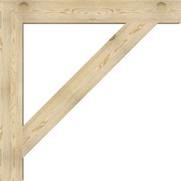 6x22W x 48x22D x 48x22H Traditional Block Rough Sawn Bracket, Douglas Fir W707441