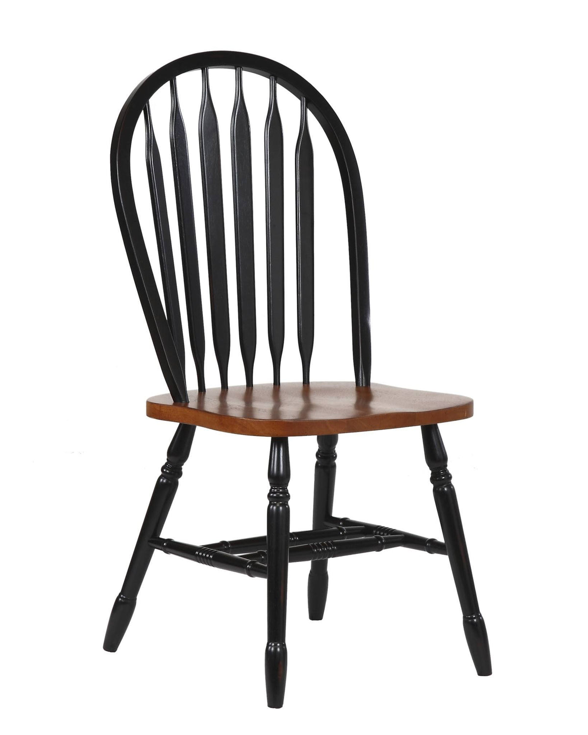 Arrowback Dining Chair Antique Black Cherry Set of 2 J530
