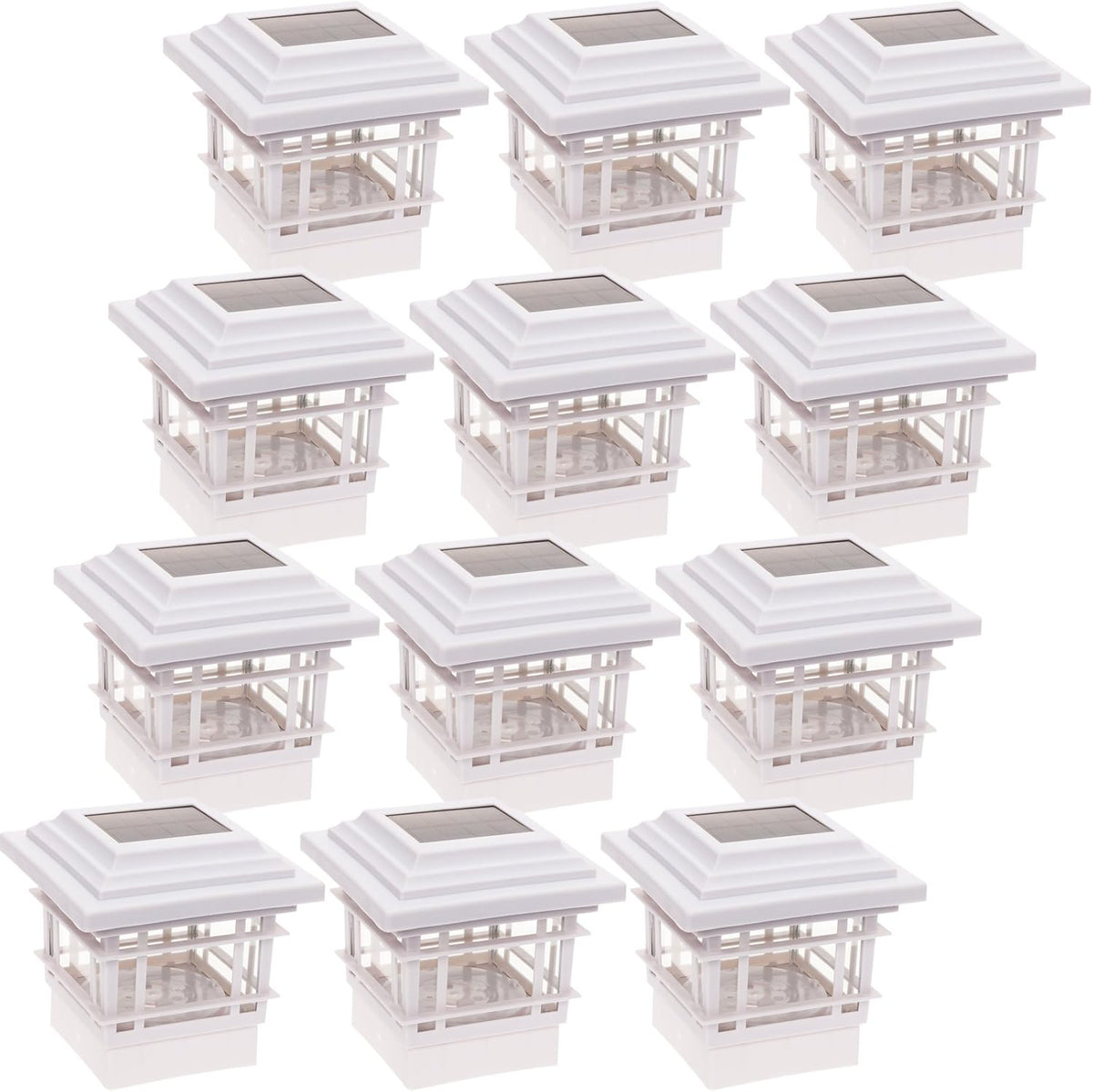 2 Pack 15 Lumen Plastic Solar Post Cap Lights White B5412