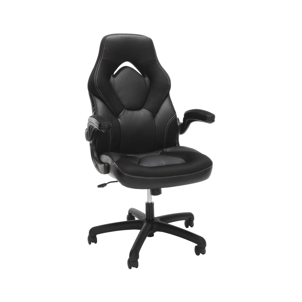 Black Gaming Chair with Integrated Headrest B606