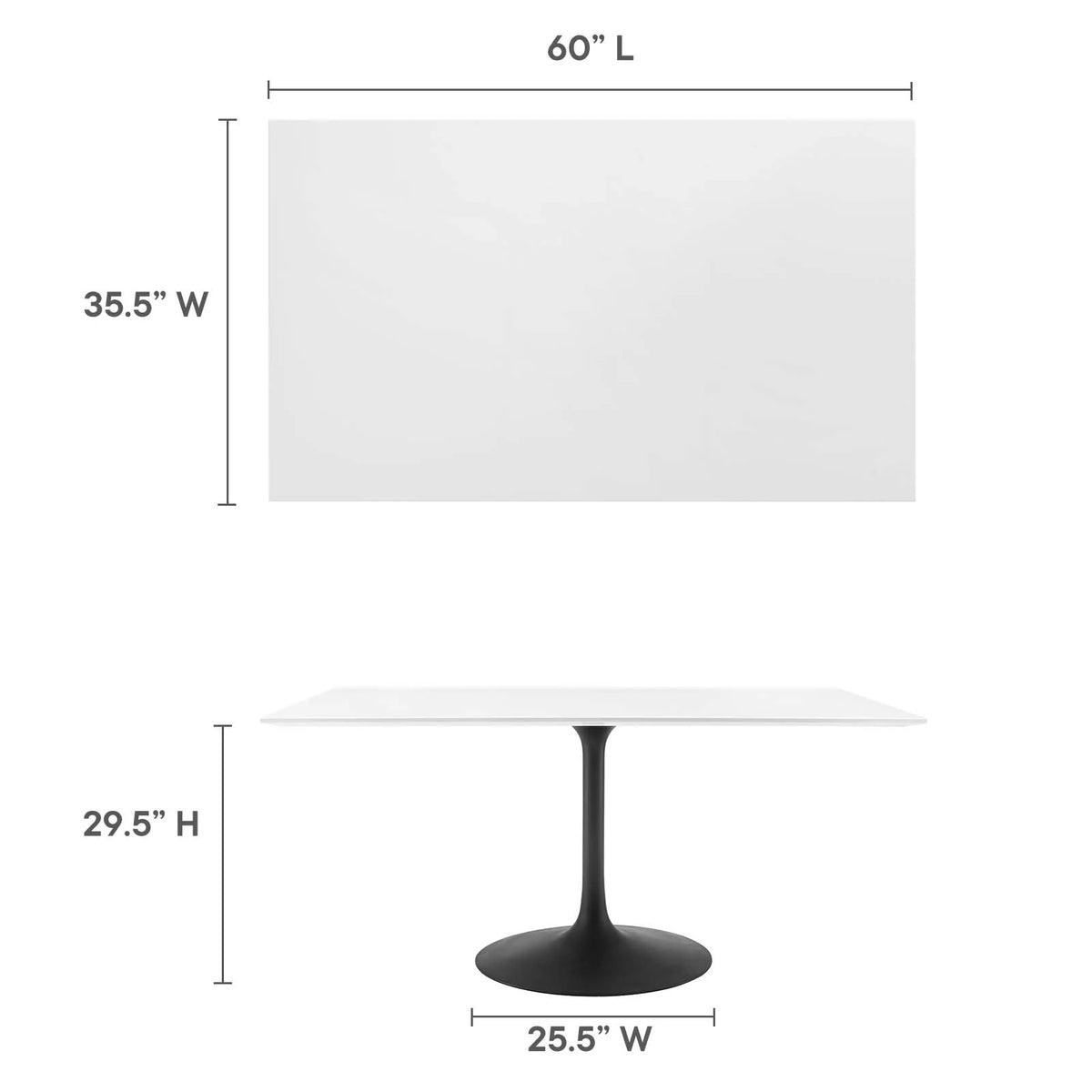 60" Rectangle Dining Table P172420