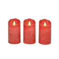 Red LED Flicker Candles (Set of 3) Y425