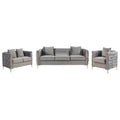 Pink Velvet Sofa Loveseat Chair Set S911