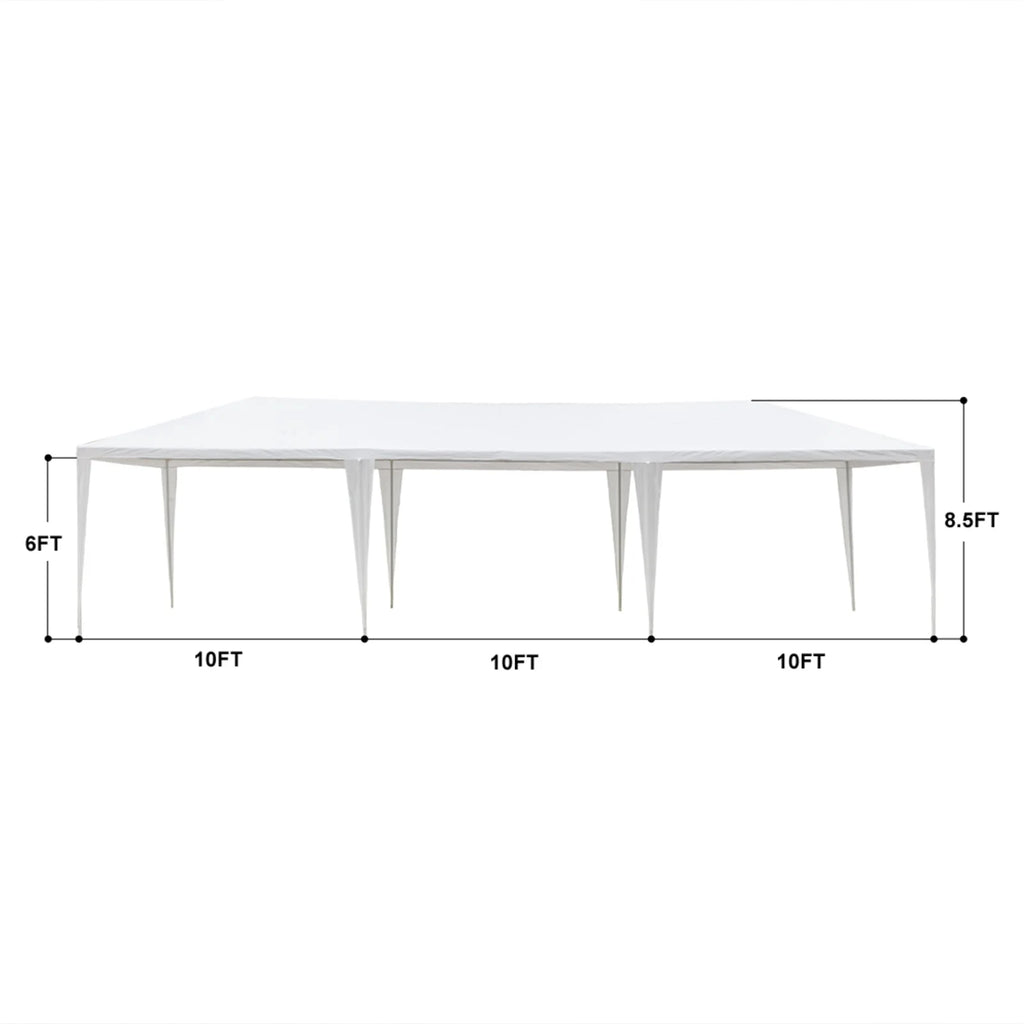 10'x30' Waterproof Canopy Tent with 8 Removable Sidewalls O52842