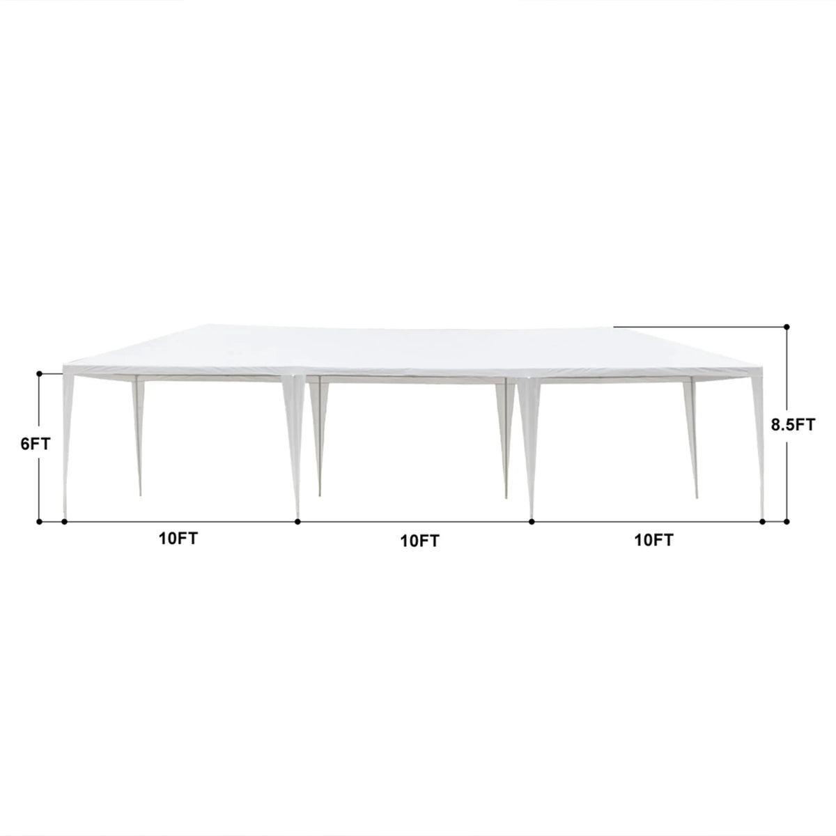 10'x30' Waterproof Canopy Tent with 8 Removable Sidewalls O52842
